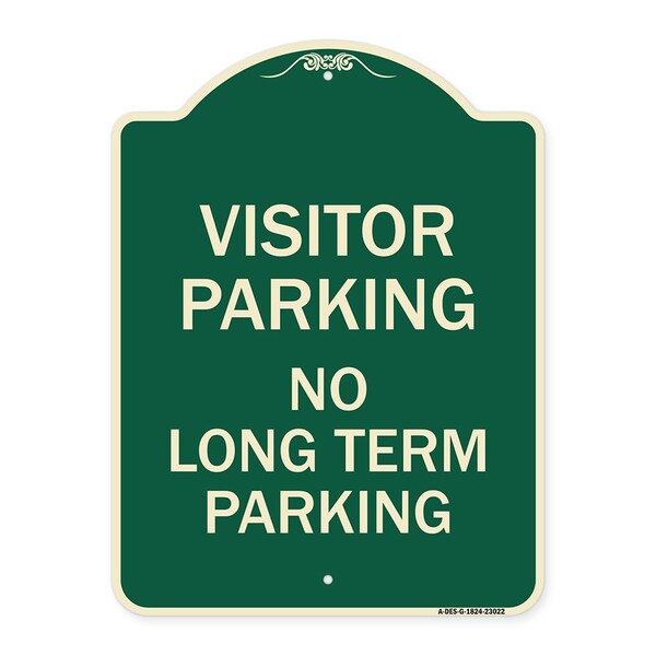 Reserved Parking Visitor Parking No Long-Term Parking Heavy-Gauge Alum Sign, 24" x 18", G-1824-23022